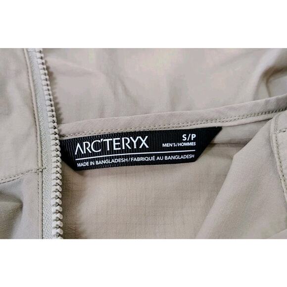Arc’teryx Incendo Airshell Hoody Jacket Men’s Small Beige Ultralight Packable - Picture 7 of 11
